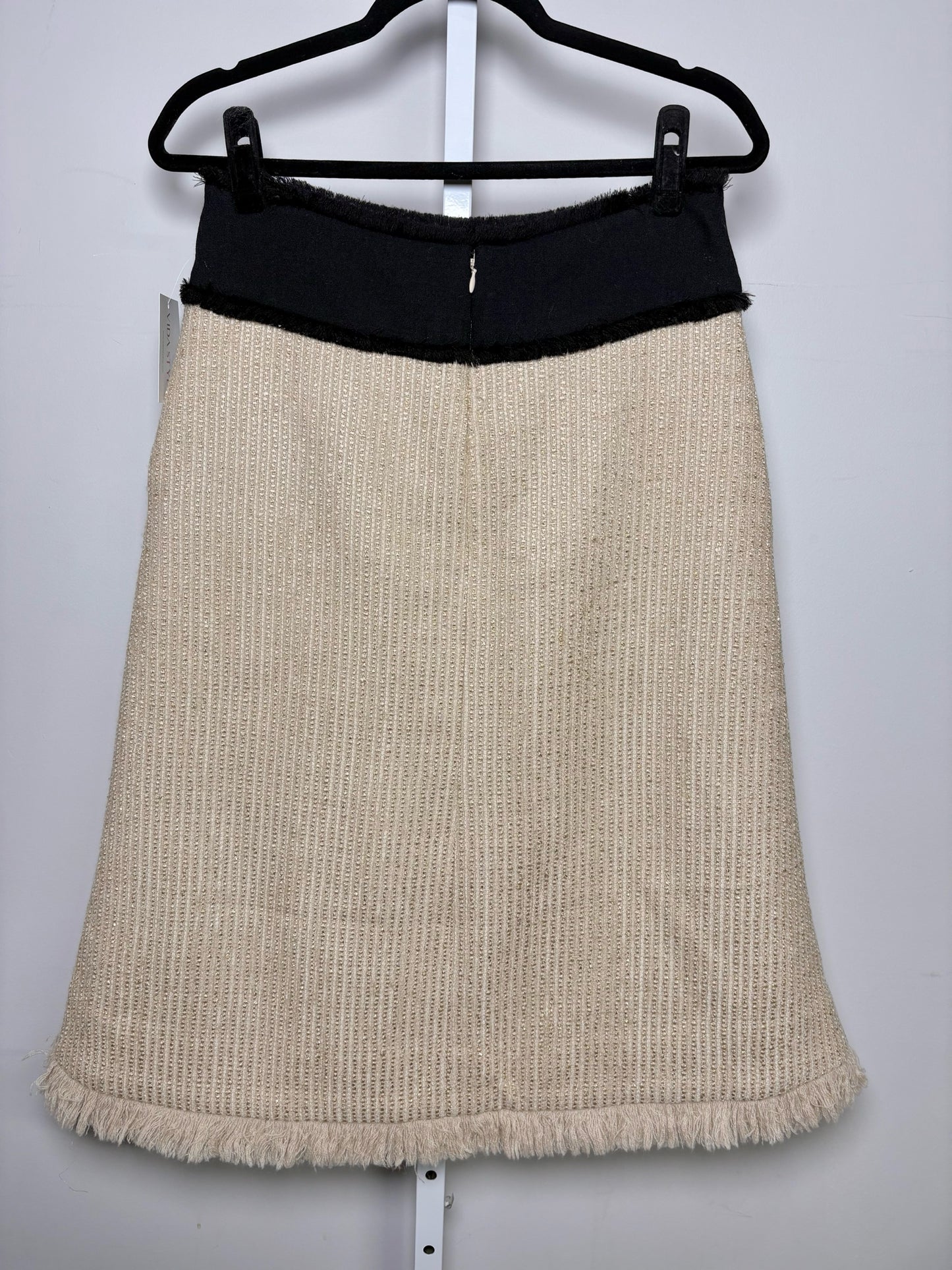Women Size 8 Tory Burch Gold, black, cream Tweed Skirt