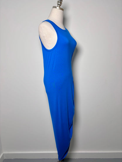 Women Size M Veronica Beard Blue Jersey Knit Ruched Dress