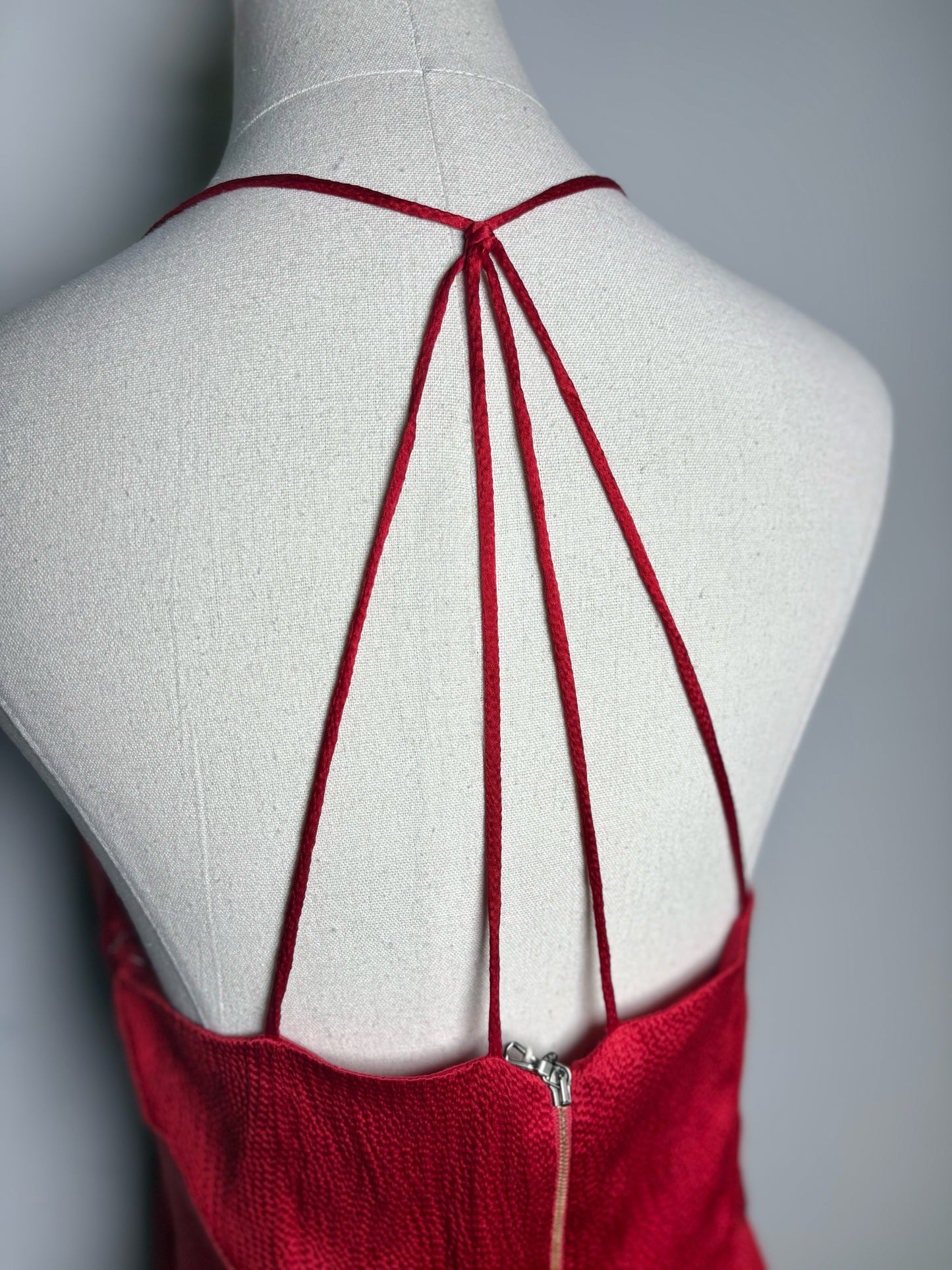 Women Size 6 Roland Mouret Tolima Red Hammered Silk Pre-owned, NWT Dress