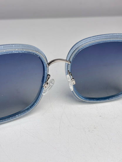 Elton John Eyewear Women's Pre-owned Blue Acetate Sunglasses