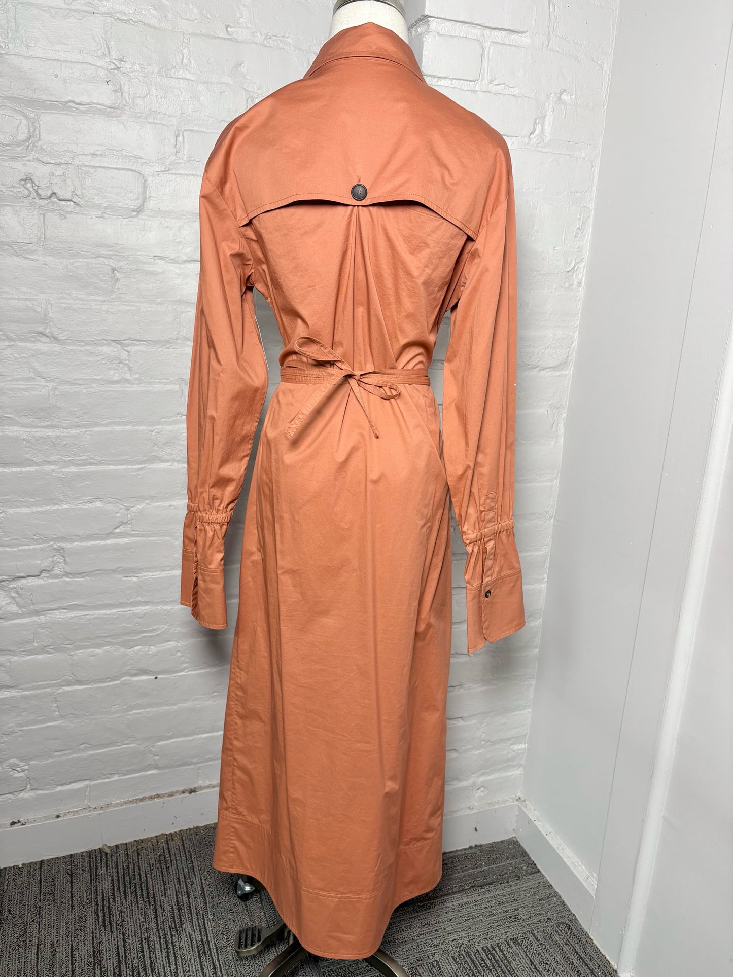 Women Size 2 ALC Terracotta Calvin Wrap Midi Dress