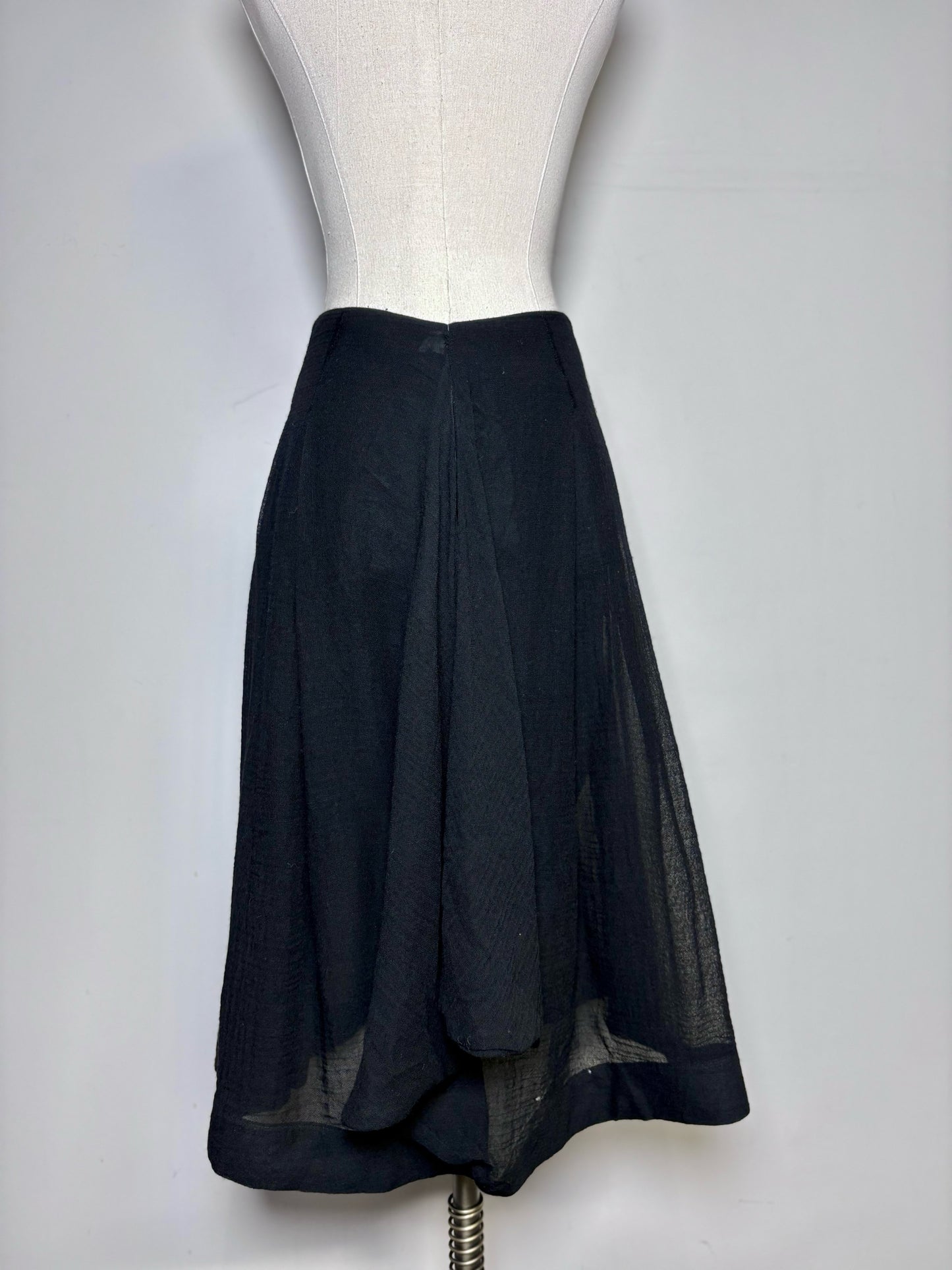 Women Size 40 (4 - 6 US) Alexander McQueen Black Wool A-line Skirt