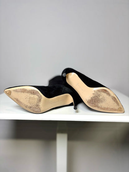 W Shoe Size 38.5 (7.5 US) Marion Parke Black Suede Italian Boots