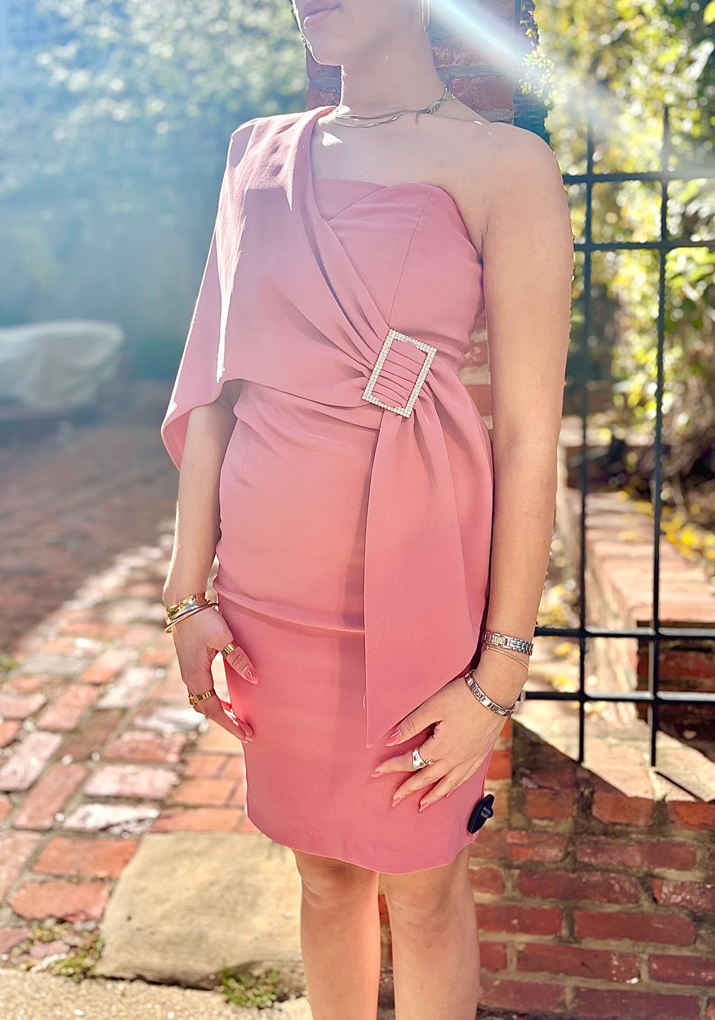 Coral Women Size 4 Lavish Alice Coral Solid Polyester Dress