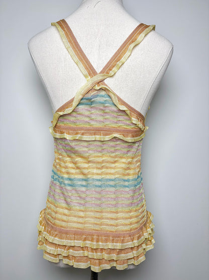 Women Size 40 Missoni Multi-Color Stripe Pre-owned Tank Top