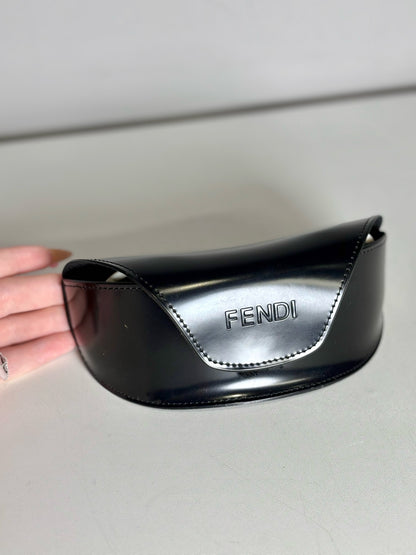Fendi FS5236 Oversized Women's Pre-owned Cream Acetate Sunglasses