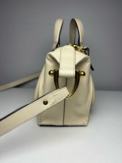 Women's Chloé Small Paraty 24 Cream Sweet Beige Leather Authentic Pre-Owned Shoulder Bag