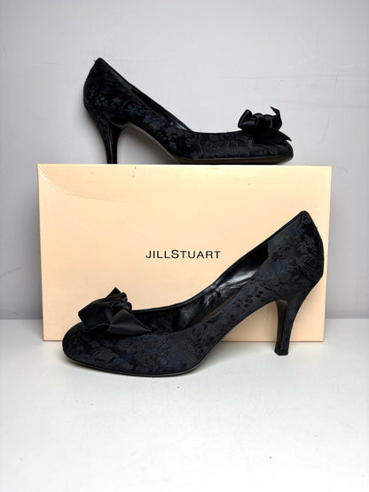 W Shoe Size 9 Jill Stuart Black Satin Women's NWT Heels