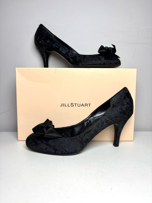 W Shoe Size 9 Jill Stuart Black Satin Women's NWT Heels