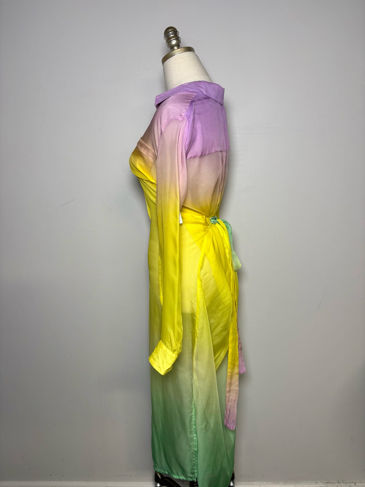 Women Size 6 Le Superbe Ombre Silk Blend Pre-owned Dress
