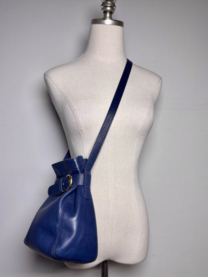 Coach 4156 Soho Belted Leather Blue Purse Pre-owned