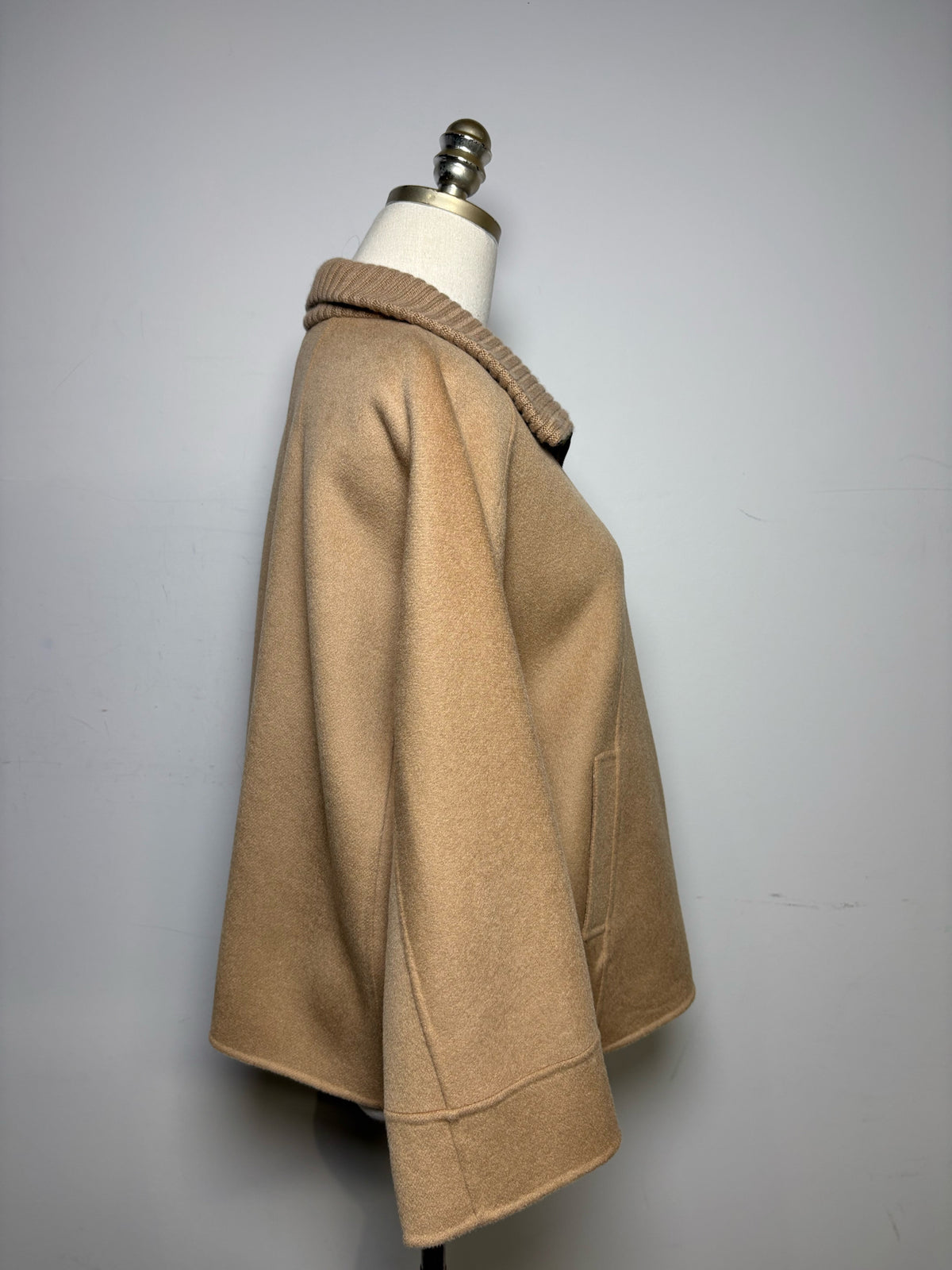 Women's Size M Kinross Cashmere Camel Wool Cashmere Blend Pre-Owned Zip-Up Jacket