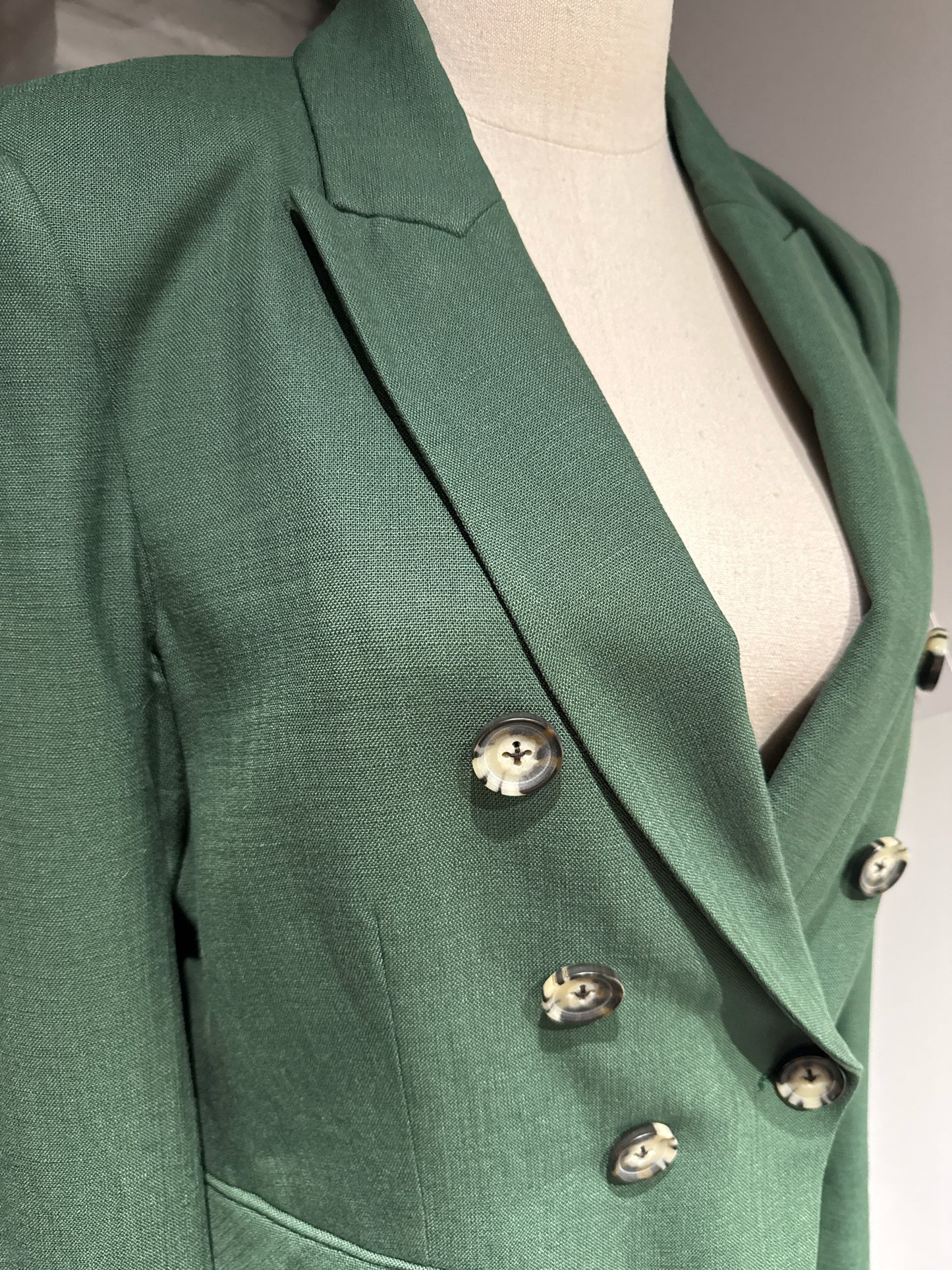 Women Size 8 Veronica Beard Hunter Green Double-breasted Blazer
