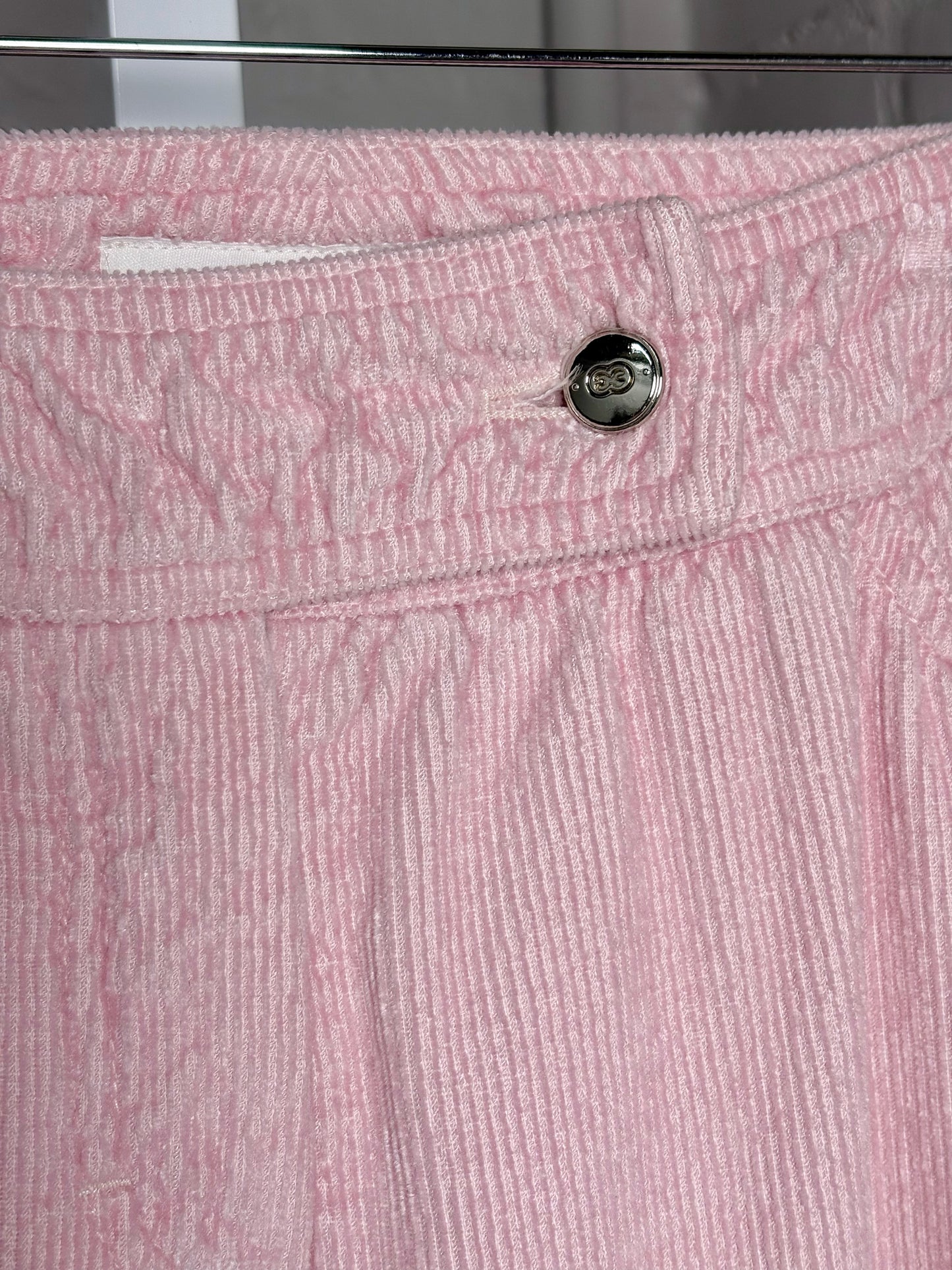 Women Size 36 (2) Escada Pink Corduroy Heart Pocket Pants
