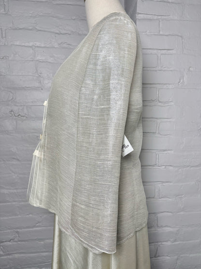 Women Size 8 Armani Collection Bone Iridescent Dress Jacket