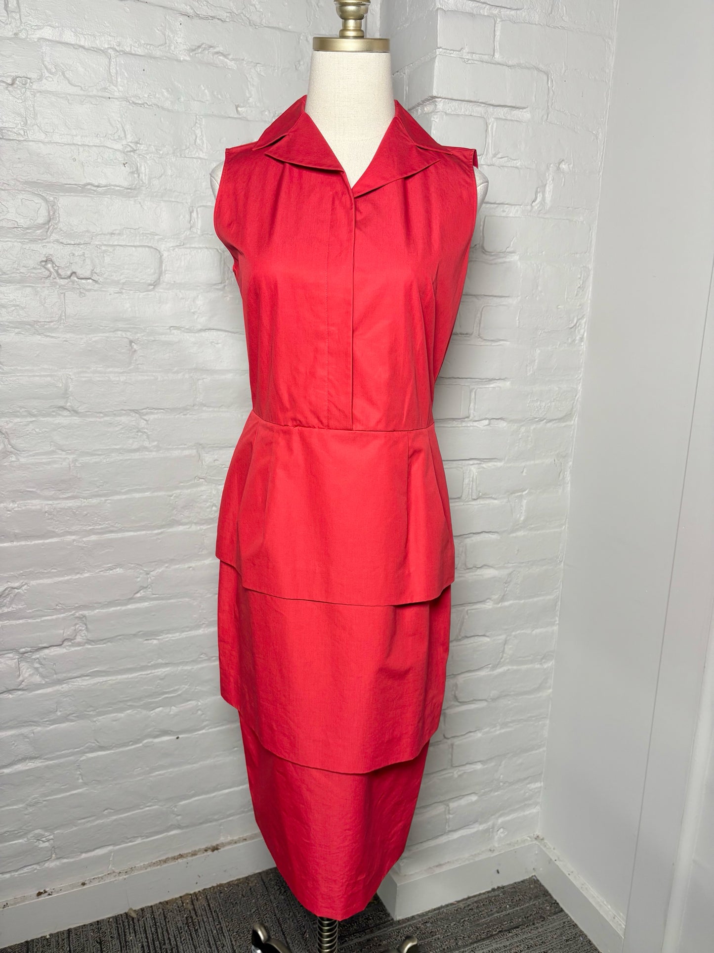 Women Size 36 (2) Jil Sander Red Solid Dress