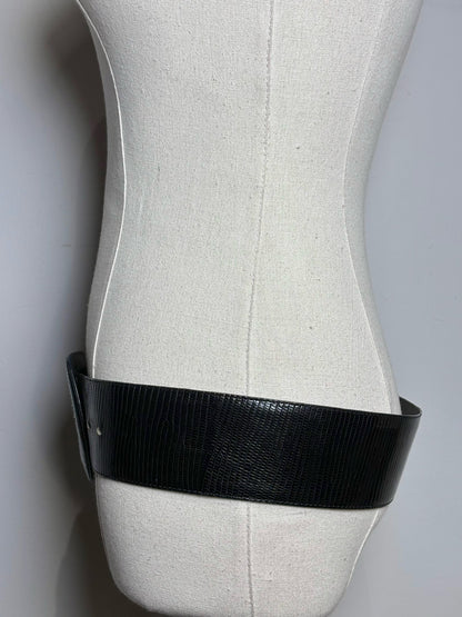 Bloomingdale's Women's Lizard Leather XS/S (Adjustable) Vintage Pre-owned Belt