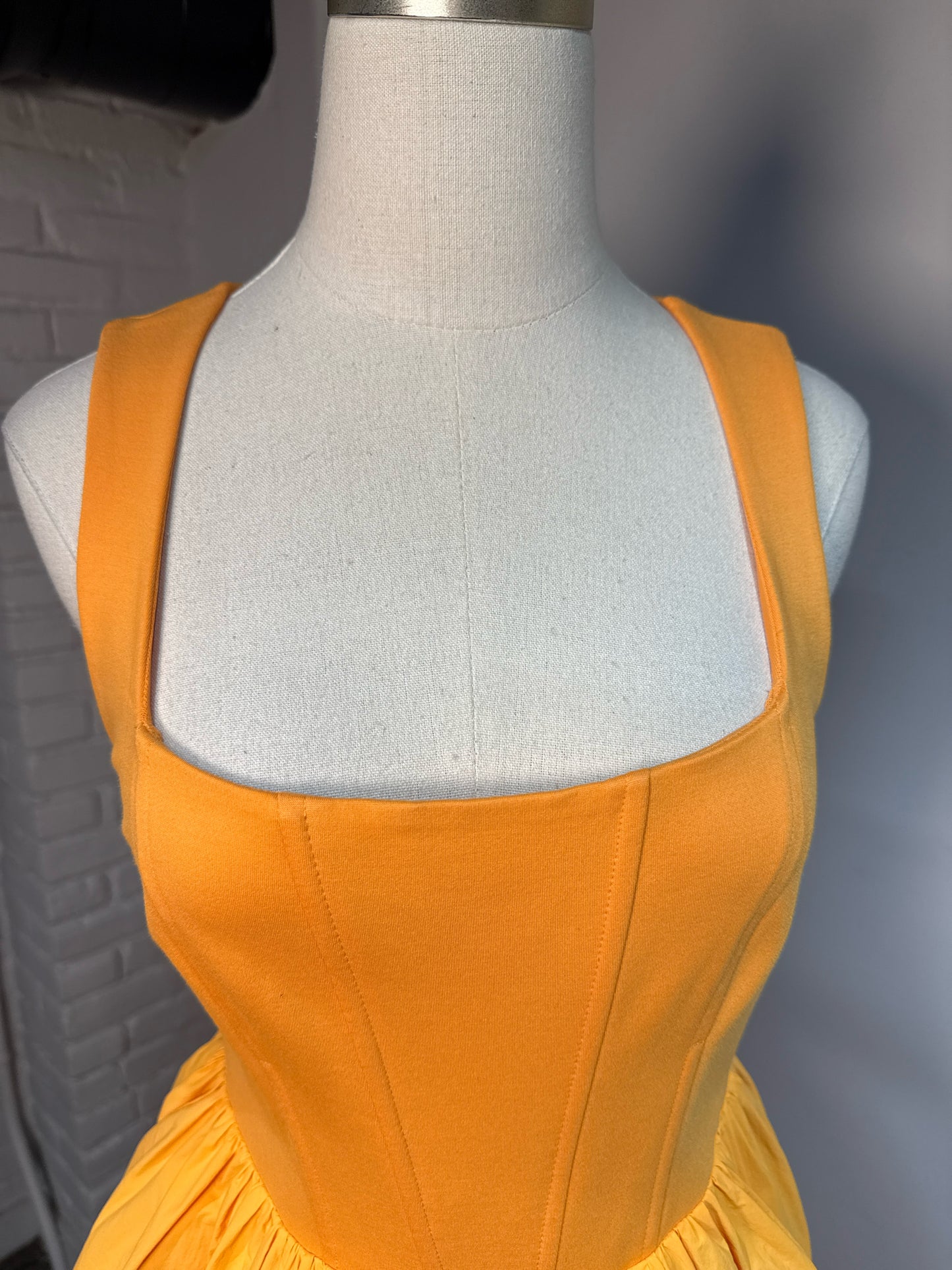 Women Size S BHLDN Orange Josie Scoop Neck NWT Dress