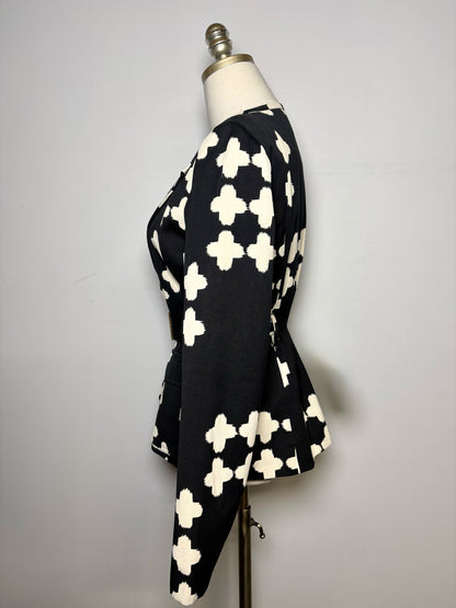 Women Size 8 LAMB Black/Tan Print 100% Cotton Pre-owned, NWT Jacket