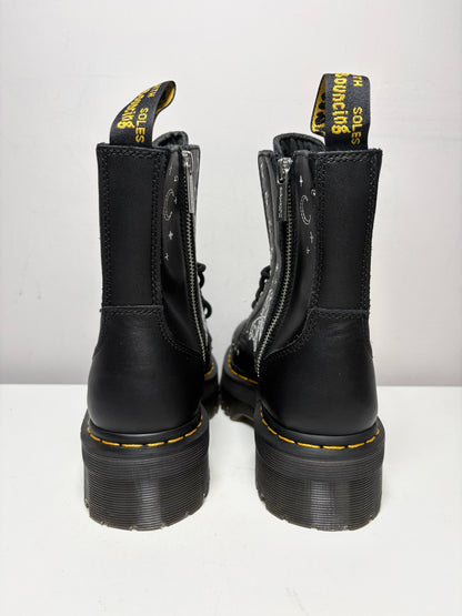 Women Shoe Size 9 Dr. Martens Black & White Leather NWT Pre-Owned Platform Boots
