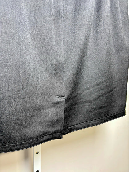 Women Size 42 Gianni Versace Black Vintage Pencil Pure Wool Skirt Pre-Owned