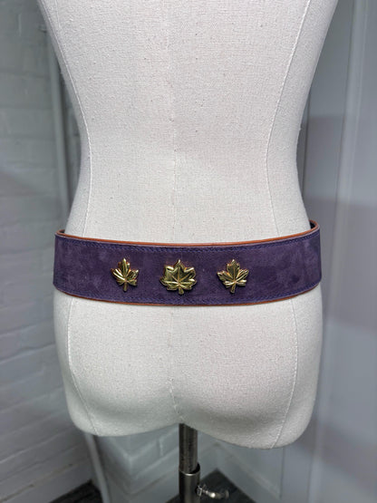 Escada Suede Leather 40 (S, XS) Vintage Purple Belt