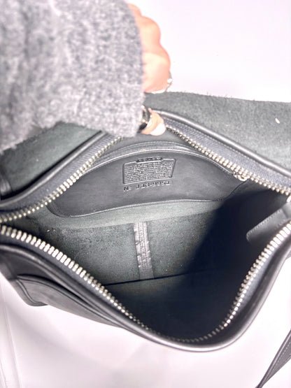 Leather Coach Solid Vintage Leather Pre-owned Black Genuine Leather Medium Purse