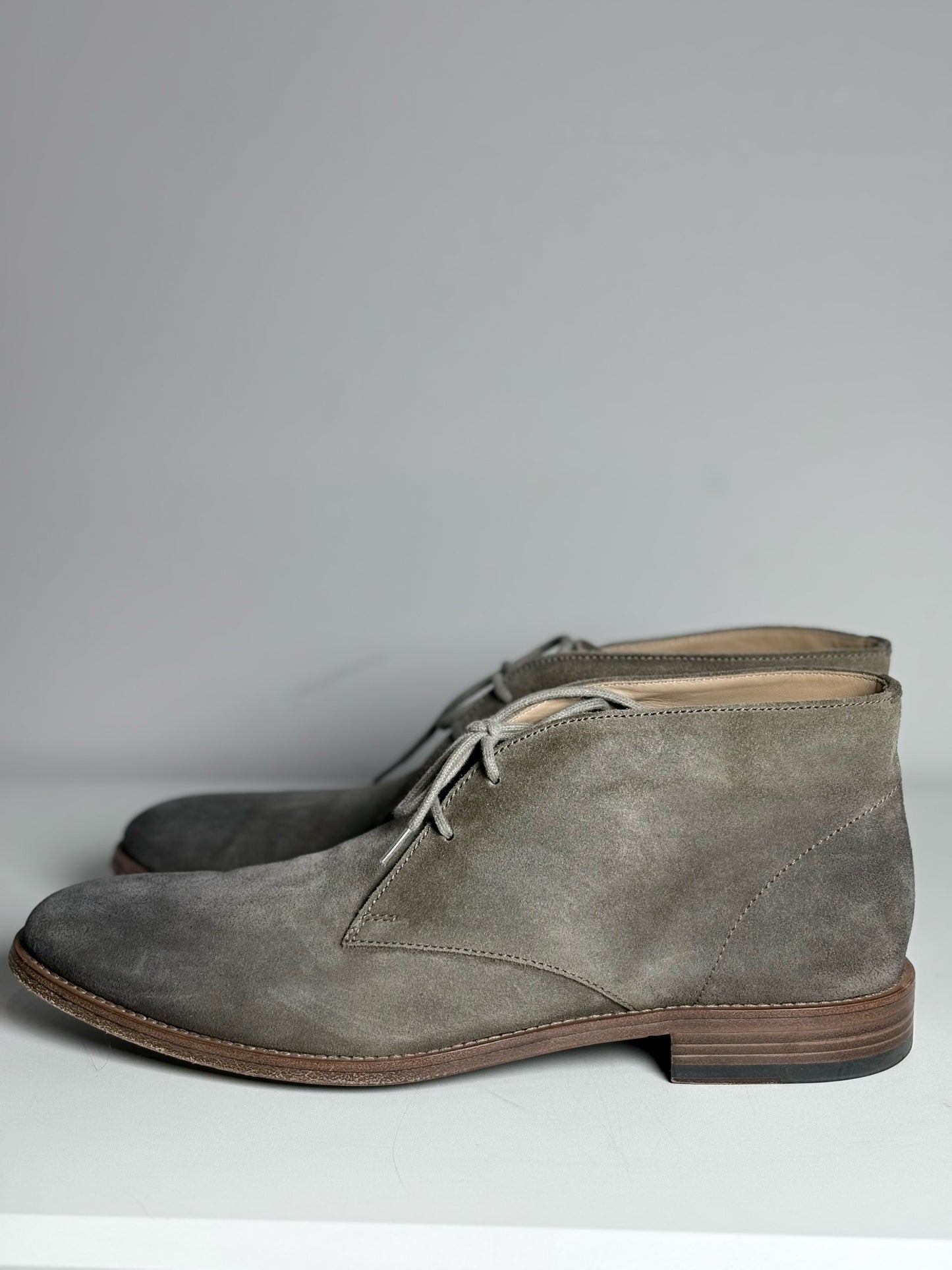 Mens Shoe Tod's Taupe Suede Leather Desert Boots