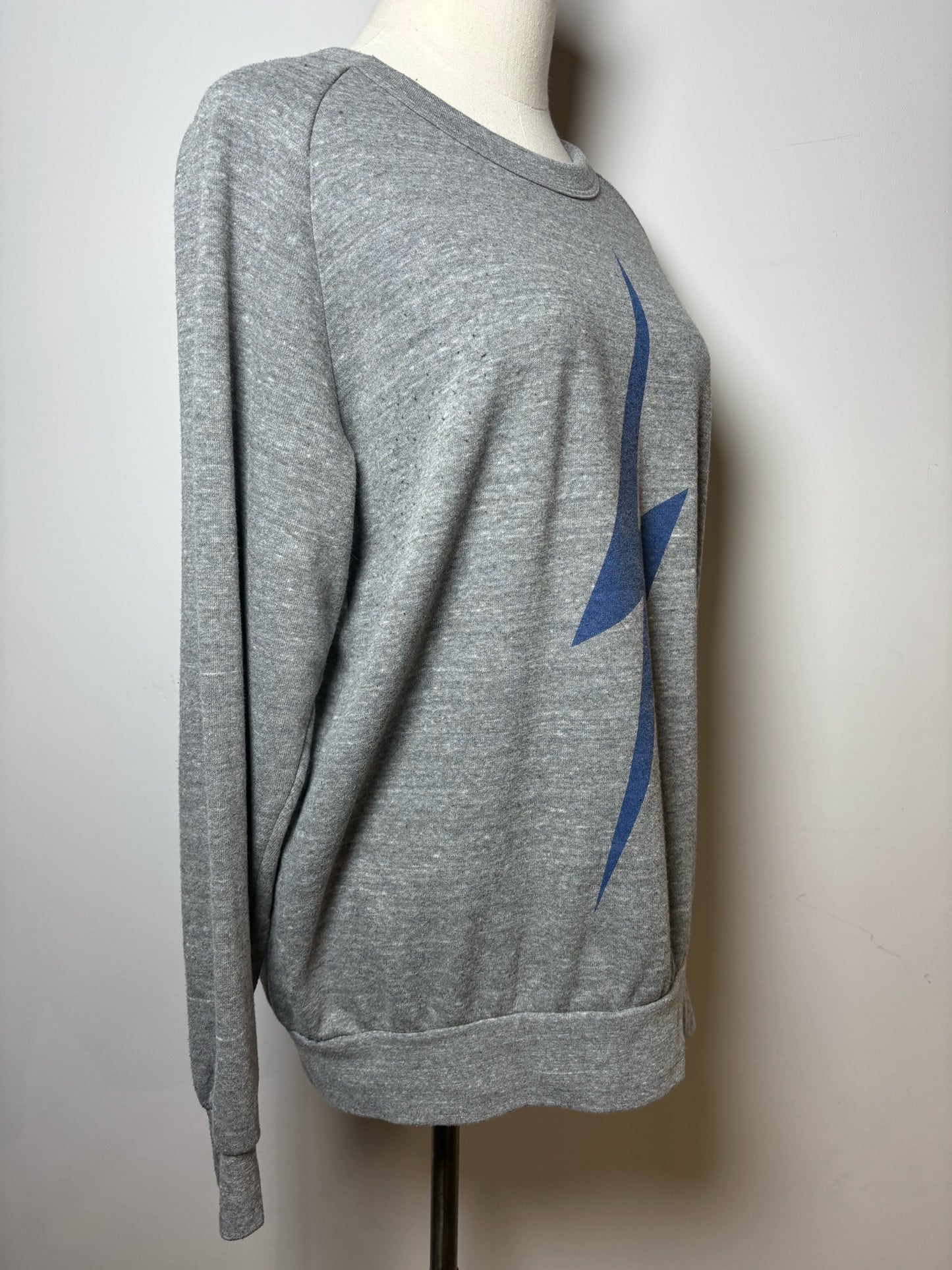 Women Size L Aviator Nation Gray Graphic Sweatshirt
