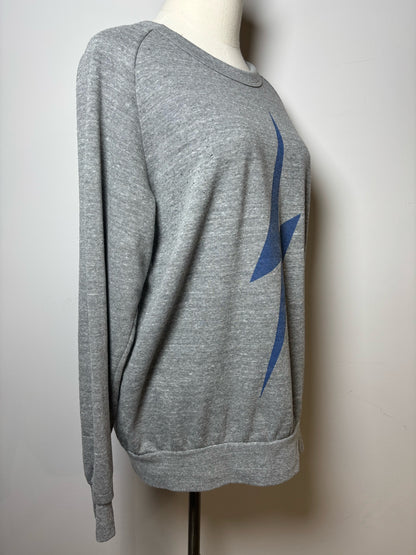 Women Size L Aviator Nation Gray Graphic Sweatshirt