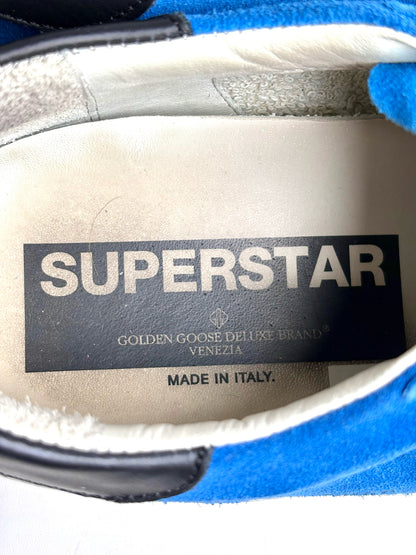 W Shoe Size 41 Golden Goose Blue Suede Silver Star Pre-owned Sneakers