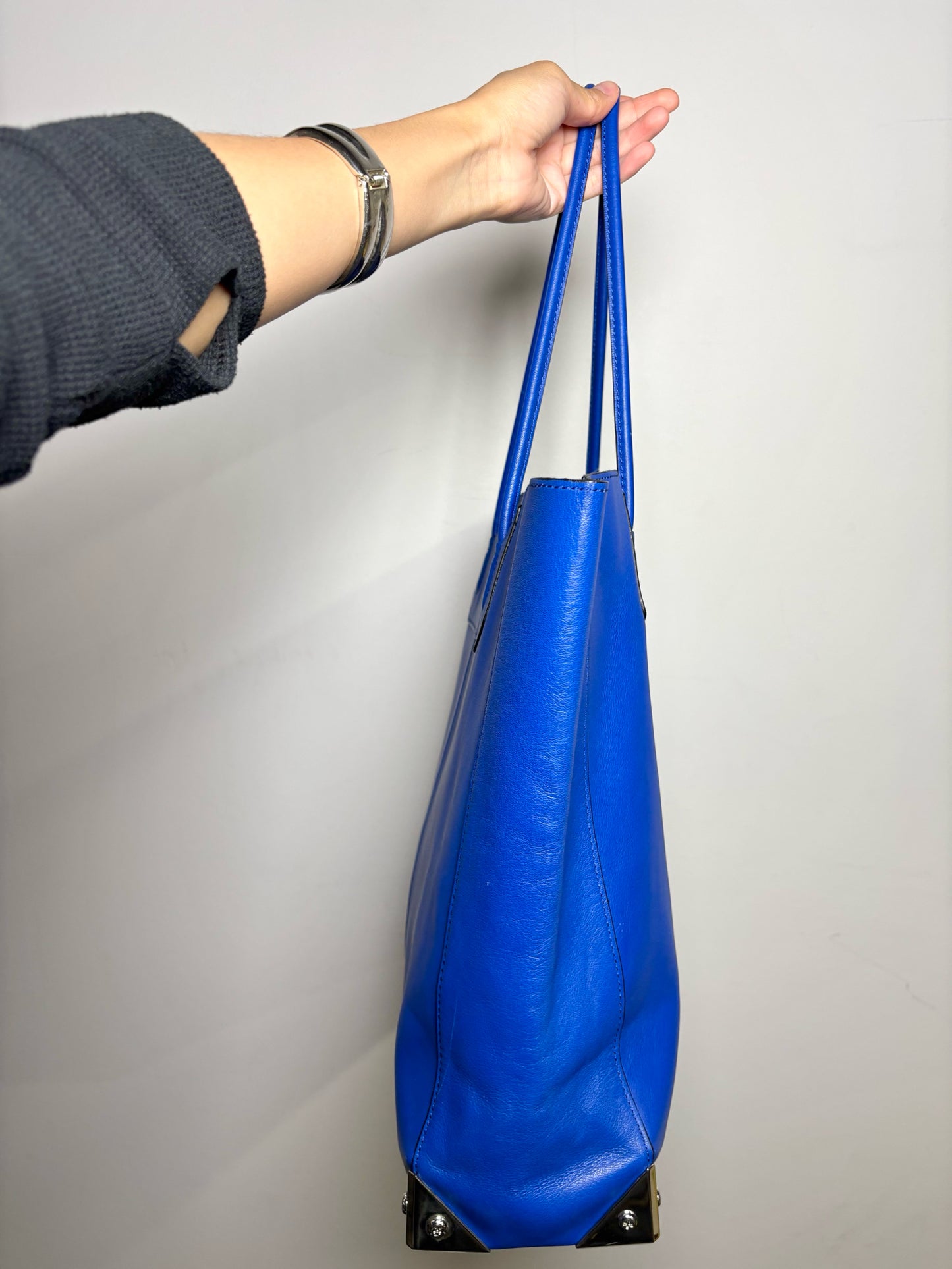 Alexander Wang Solid Leather Blue Prisma Azur Purse