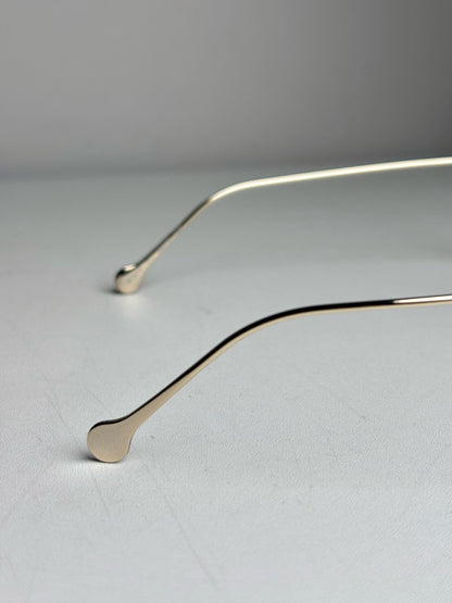 Salvatore Ferragamo Aviator Women's Pre-owned, NWOT Gold Tone Metal Sunglasses