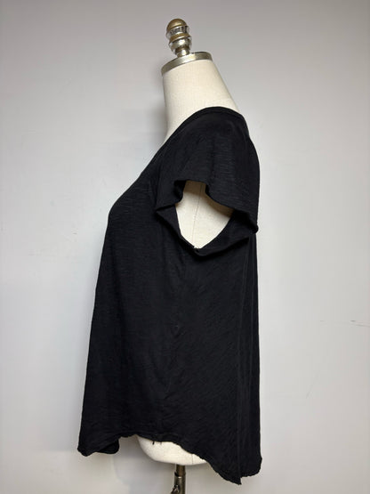 Size L Wilt Black Solid Women's Pre-owned T-shirt