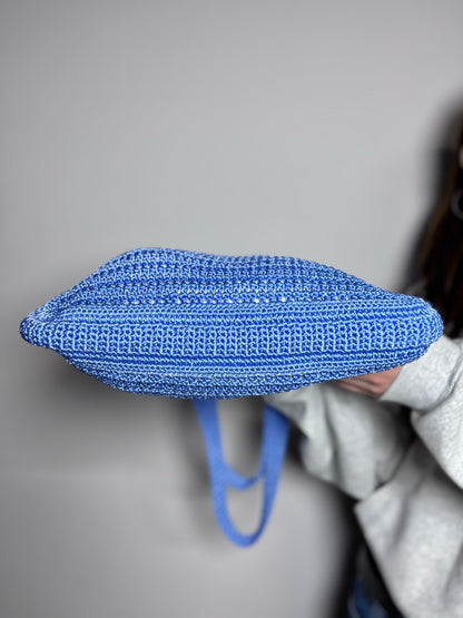 Ermanno Scervino Sky Blue Knit Tote Pre-owned