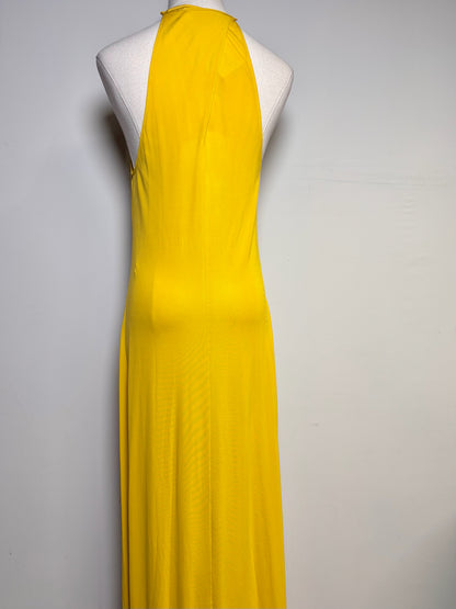 Women Size M Nili Lotan Lucette Floor-Length Mustard Yellow NWT Dress