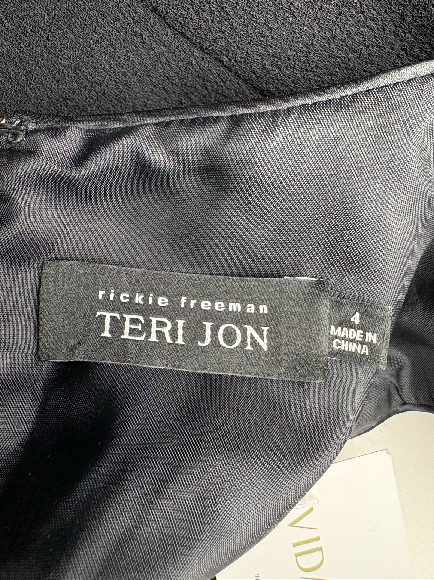 Women Size FR 40 (US 6) Rickie Freeman for Teri Jon Black Beads Pre-owned Dress