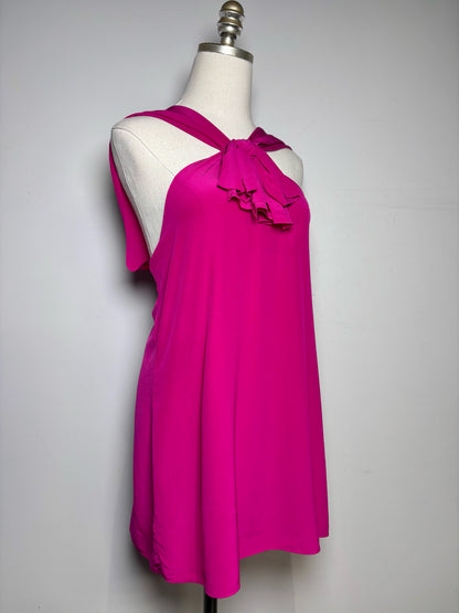 Women Size 14 Moschino Hot Pink Solid Women's Pure Silk Pre-owned Blouse