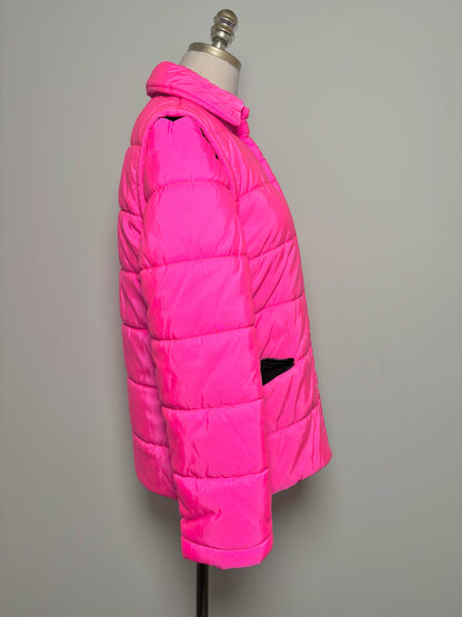 Women Size 6 Future Ozbek Hot Pink Quilted Puffer Jacket