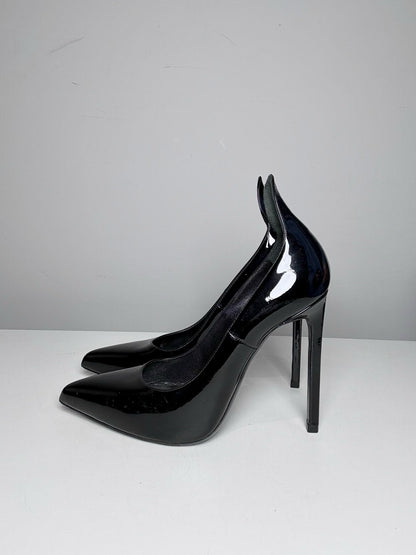 W Shoe Size 36 (6, US) Saint Laurent Thorn Black Leather Patent Pre-owned Heels