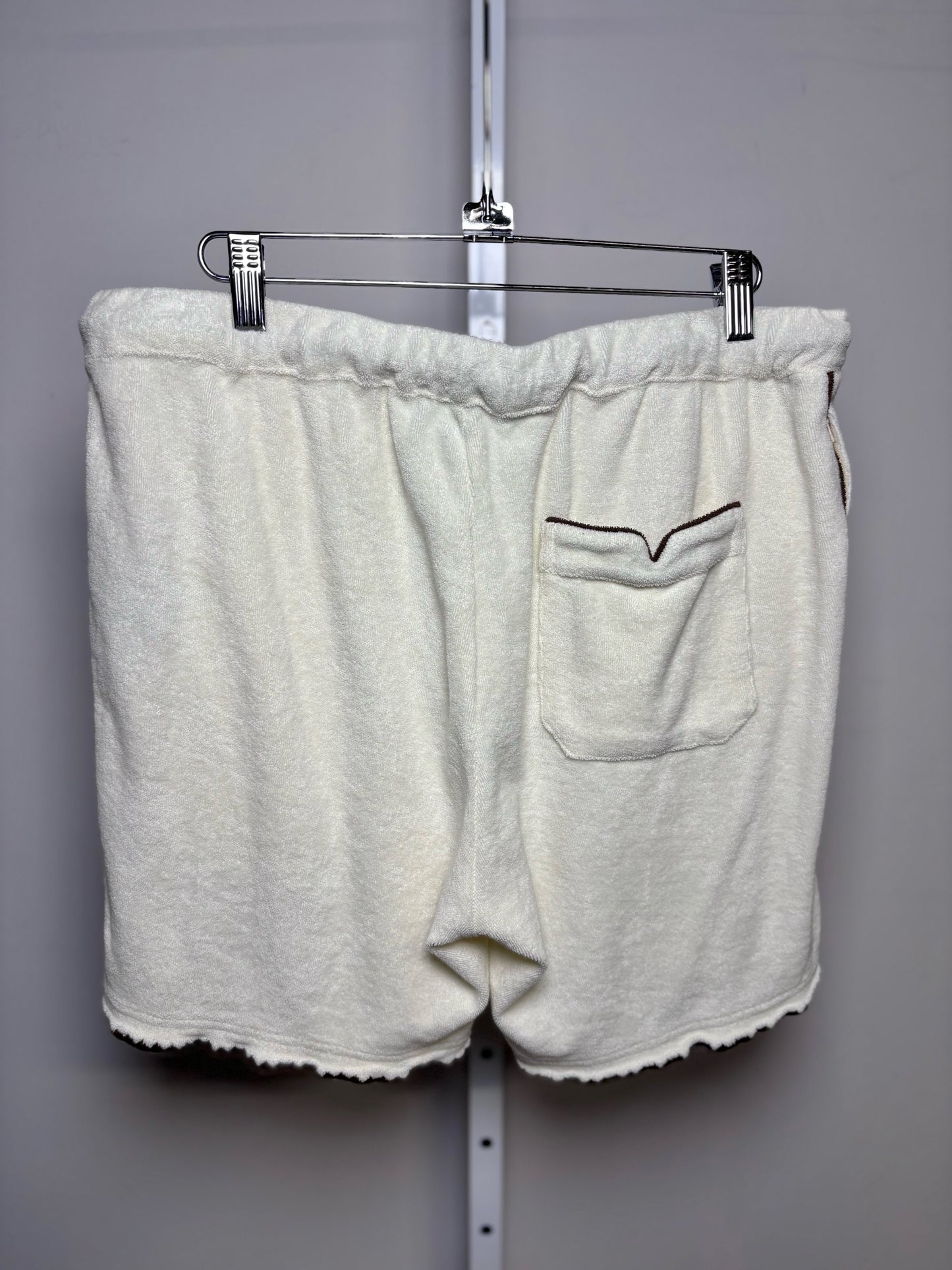 Tommy Bolo Cream 100% Organic Cotton Terry Embroidered Palm Men's S 2-Piece Set