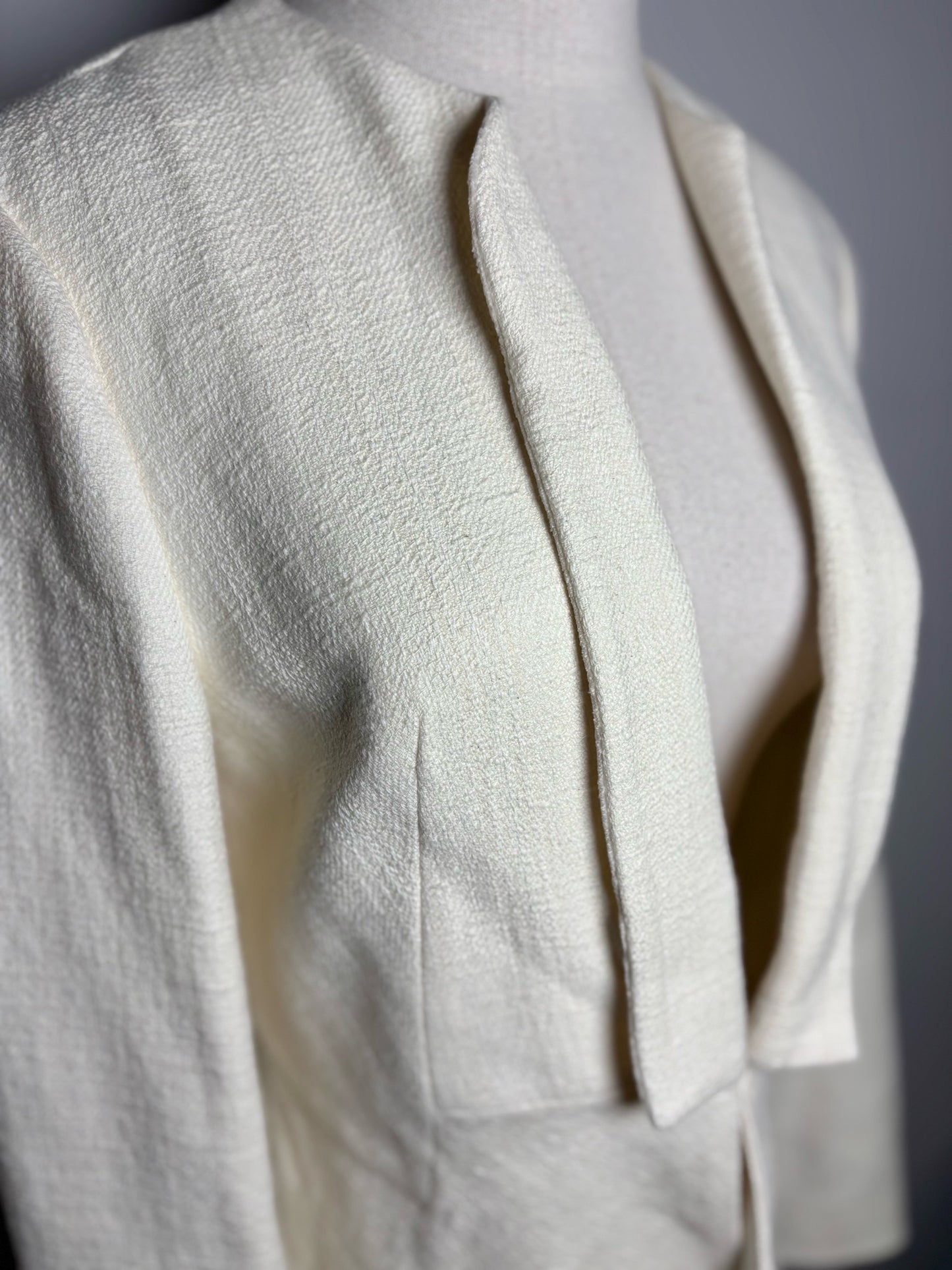 Women Size 8 Derek Lam 10 Crosby Cream Cotton Blend Pre-owned, NWT Blazer