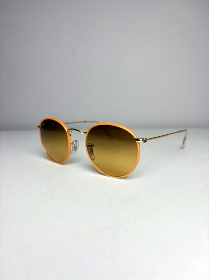 Ray Ban Pre-owned Brown, Gold, Orange Metal Sunglasses