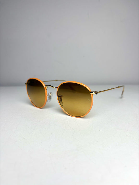 Ray Ban Pre-owned Brown, Gold, Orange Metal Sunglasses