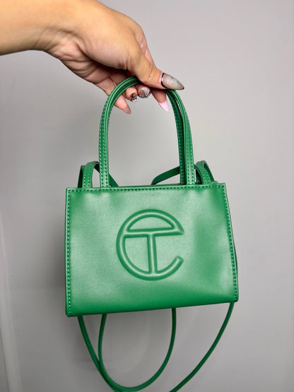 Telfar Solid Green Faux Leather Mini Purse