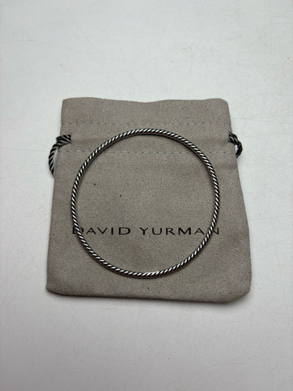 Women's David Yurman Twisted Cable 925 Sterling Silver Pre-Owned Slip-On Bangle Bracelet
