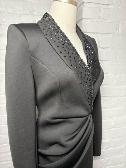 Women Size 4 Badgley Mischka Black Studs Dress