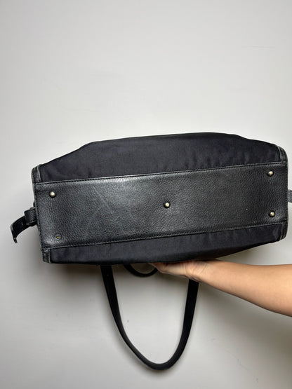 Burberry Nova Check Vintage Nylon Blend Black Purse