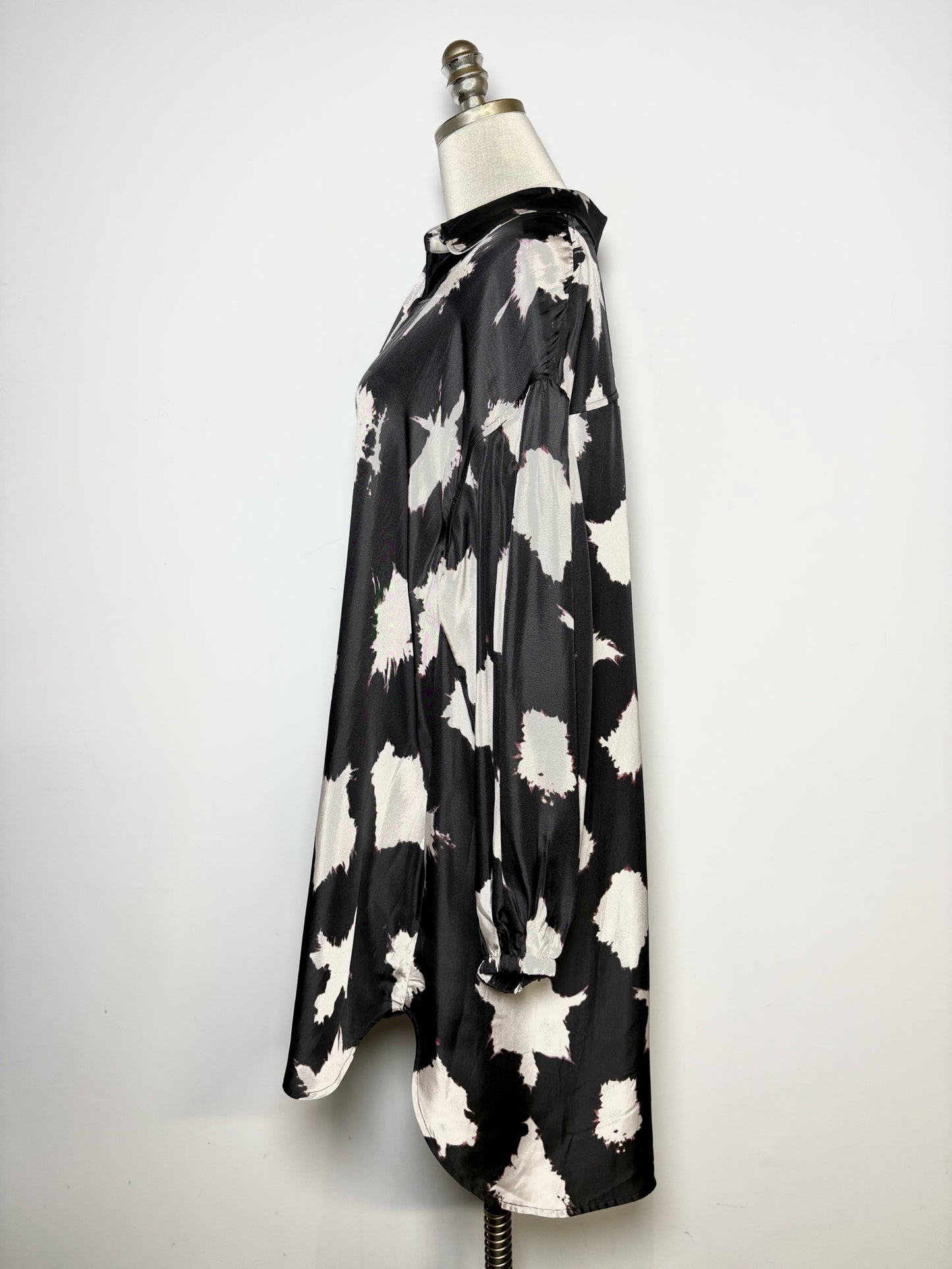 Women Size 8 Ulla Johnson Alejandra Black Print Pure Silk Pre-owned, NWT Dress