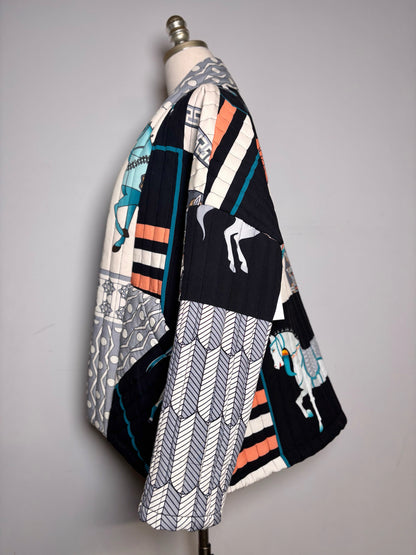 Women Size One Size Lola Multi-Color Print 100% Viscose Pre-owned, NWT Jacket